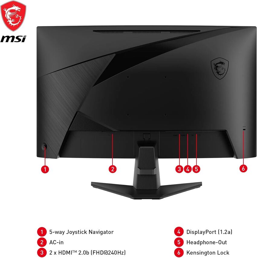 Monitor MSI MAG 27C6X 68,6 cm (27″) FHD VA LED 240 Hz ukrivljen