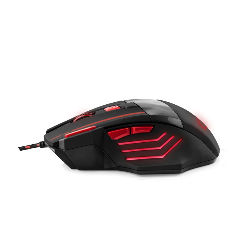 ESPERANZA žična gaming miška 7D optična MX201 WOLF rdeča