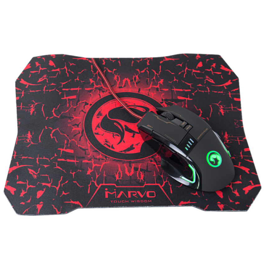 USB miška Gaming MARVO G909L + G1 podloga