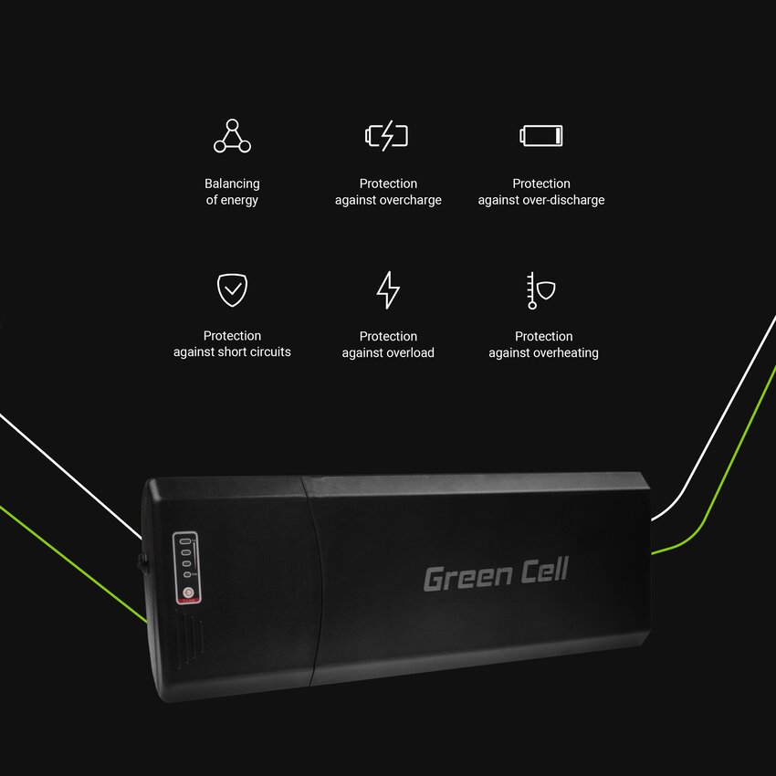 Green Cell baterija 13Ah (312Wh) za električna kolesa E-Bikes 24V (EBIKE50STD)