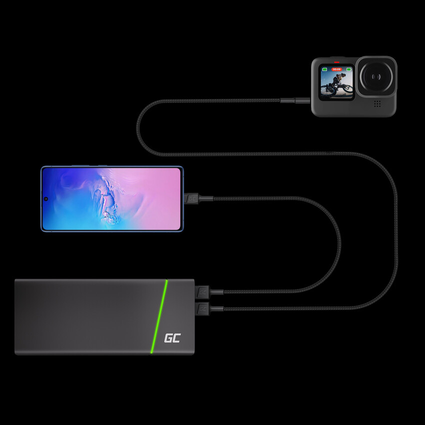 Green Cell kabel GC PowerStream USB-A - USB-C 200cm quick charge Ultra Charge, QC 3.0 (KABGC19)