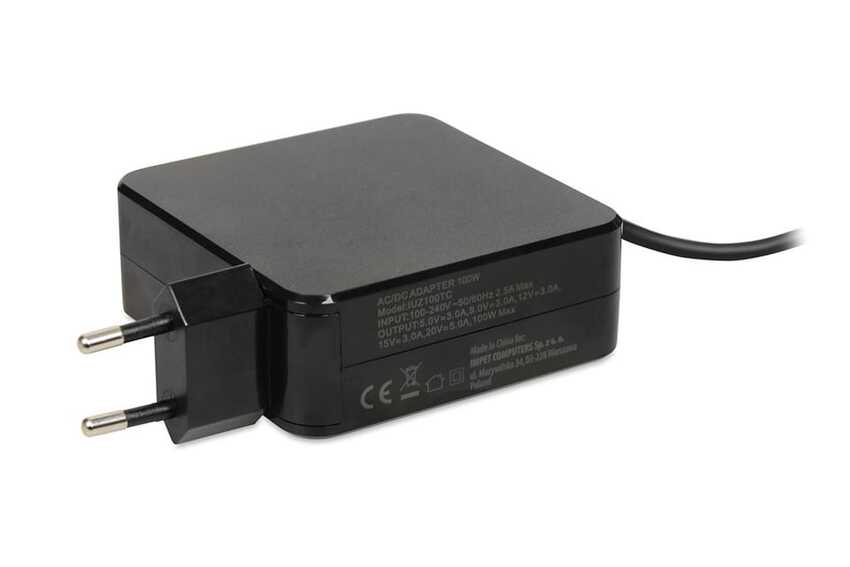 Polnilec za USB C naprave iBOX IUZ100TC 100W PowerDelivery, E-Mark